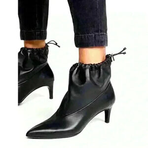 3.1 Phillip Lim Pointed Toe Slouch Drawstring Pull Ankle Booties